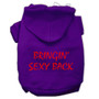 Bringin' Sexy Back Screen Print Pet Hoodies Size