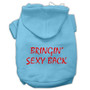 Bringin' Sexy Back Screen Print Pet Hoodies Size