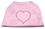 Heart And Crossbones Rhinestone Shirts Light Pink