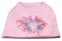 Fireworks Rhinestone Shirt Light Pink