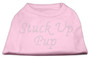 Stuck Up Pup Rhinestone Shirts Light Pink