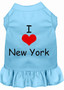 I Heart New York Screen Print Dress Baby Blue