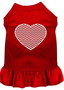 Chevron Heart Screen Print Dress Red