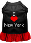 I Heart New York Screen Print Dress Black