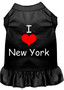 I Heart New York Screen Print Dress Black