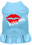 Kiss Me Screen Print Dress Baby Blue