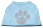 Orange Paw Rhinestud Shirts Baby Blue