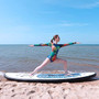 FEATH-R-LITE Inflatable 10'×30"×6" Ultra-Light (17.6lbs) SUP for All Skill Levels Everything Included with Stand Up Paddle Board, Adj Paddle, Pump, ISUP Travel Backpack, Leash, Waterproof Bag