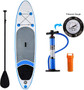 Yiilove Inflatable Stand Up Paddle Board 10' iSUP Board with Adjustable Paddle and Dual Action Pump and Travel Backpack (White)