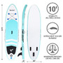 VKEKIEO Inflatable Stand Up Paddle Board with 10'30''6'' Premium Paddleboard & Bi-Directional Pump & Backpack Portable for Youth Adult Have Fun in River, Oceans and Lakes