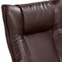 Morgan Java Faux Leather Ottoman and Swiveling Recliner