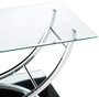 Coaster 704988-CO Glass Top Coffee Table, Chrome