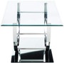 Coaster 704988-CO Glass Top Coffee Table, Chrome