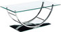 Coaster 704988-CO Glass Top Coffee Table, Chrome