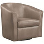 Coaster 902726-CO Faux Leather Upholstered Swivel Accent Chair, Champagne
