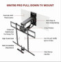 MantelMount MM700 Pro Fireplace TV Mount Pull Down Bracket for 50"-100" & 30-115 lb Televisions Above Mantel