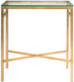 Safavieh American Homes Collection Viggo Antique Gold Glass Couture Side Table