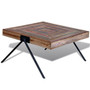Festnight Square Coffee Side Table Solid Reclaimed Teak Wood Handmade for Home Office Living Room Furniture Decor