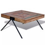 Festnight Square Coffee Side Table Solid Reclaimed Teak Wood Handmade for Home Office Living Room Furniture Decor