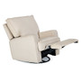 BELLEZE Recliner Swivel Chair Armrest Padded Backrest Living Room Rocker Reclining Chairs Comfort Footrest Linen, Beige