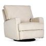 BELLEZE Recliner Swivel Chair Armrest Padded Backrest Living Room Rocker Reclining Chairs Comfort Footrest Linen, Beige