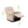 Pearington Living Room Chaise Style Power Recliner Chair, Beige