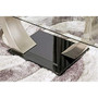 BOWERY HILL Glass Top Coffee Table in Satin