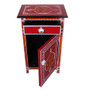 Fez Top Mango Wood Handpainted 1 Drawer Nightstand-End Table