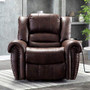 Bonzy Home Air Suede Recliner - Swivel & Glider Recliner Chair - Classic Faux Suede Manual Chair Recliner - Home Theater Seating - Bedroom & Living Room Reclining Chair Sofa (Brown Suede)