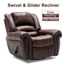 Bonzy Home Air Suede Recliner - Swivel & Glider Recliner Chair - Classic Faux Suede Manual Chair Recliner - Home Theater Seating - Bedroom & Living Room Reclining Chair Sofa (Brown Suede)
