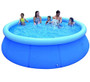EnMose Inflatable Swimming Pool Above Groud, 12ft x 30in Quick Set Swiming Center, Blow Up Pools, Bath Tub Summer Water Games for Kids, Adults and Baby