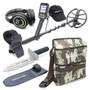 Nokta Simplex Submersible Metal Detector with Wireless Headphones, Premium Digger, and Deluxe Camo Finds Pouch