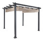 Coolaroo Aurora Pergola, Backyard or Patio Shade Pergola, Light Filtering 90% UV Block, (9'8" X 9'8"), Smoke