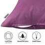 MIULEE Pack of 4 Decorative Outdoor Waterproof Pillow Covers Square Garden Cushion Cases PU Coating Throw Pillow Cover Shell for Patio Tent Park Couch 20x20 Inch Purple