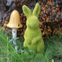 Flocking Artificial Plant Grass Animal Easter Rabbit Ornament