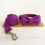 Lovely CANDY PURPLE handmade 5 sizes dog collars and leashes set