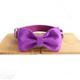 Lovely CANDY PURPLE handmade 5 sizes dog collars and leashes set