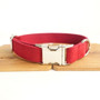 Lovely GIRL red poly satin and nylon 5sizes red dog collars and leashes set