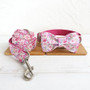 Lovely PINK FLOWER dog collars and leashes set 5 sizes