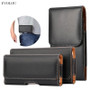 Leather phone belt case 6.5/5.8/4.7'' Waist Bag Magnetic Vertical Phone Case for iPhone XR XS Max 8 Plus Pouch Cover Belt Clip