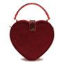 Luxury Designer Heart Shape Women Party Clutch Bag Purses and Handbags Corduroy Shouder Bag Red & Black Corduroy Banquet Bag