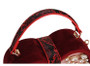 Luxury Designer Heart Shape Women Party Clutch Bag Purses and Handbags Corduroy Shouder Bag Red & Black Corduroy Banquet Bag