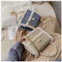 2020 Elegant Pearl Tote bag Woolen Women's Handbag Chain Shoulder Messenger Bag Purses