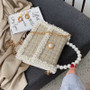 2020 Elegant Pearl Tote bag Woolen Women's Handbag Chain Shoulder Messenger Bag Purses