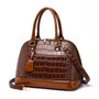 Women Luxury Alma Crocodile Bag Top Handle Handbag