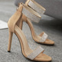 Women Luxury Crystal Sexy Bling Rhinestone Stiletto High Heel Sandals Elegant Shoes