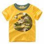 Dinosaur Cartoon Print Kids Boys Girls T-Shirt