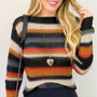 Casual Stripe Knitted Sweater