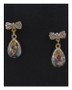 Bow rhinestone drop earrings