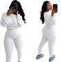 Knitted Ribbed Women's Set solid Long Sleeve crop tops Sweatshirt Pants Suits joggers two piece sets outfit tracksuit